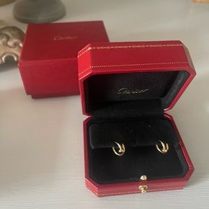 CARTIER JUSTE UN CLOU 12.45MM YELLOW GOLD EARRINGS PAIR